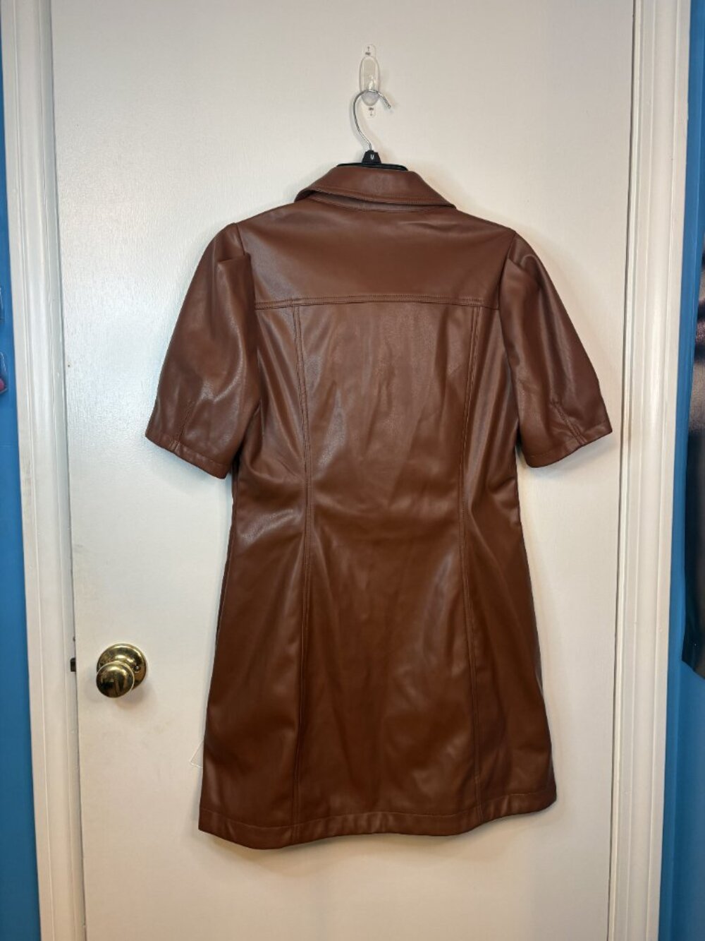Noisy May Pushy PU Brown dress - Picture 8 of 10